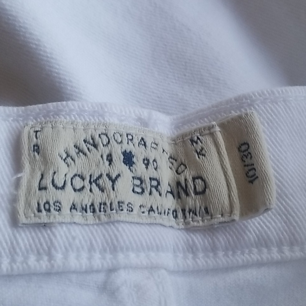 NWT Lucky Brand raw hem white jeans 10/30 - Picture 6 of 6